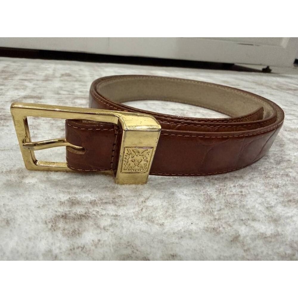 Vintage Anne Klein for Oroton Leather Lion Belt Large